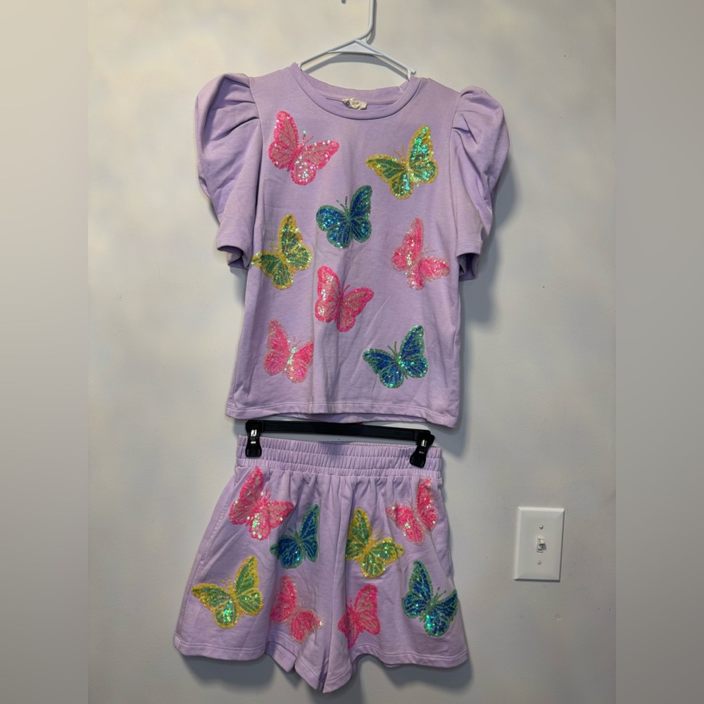 Peach Love California Lavender Crewneck Top
